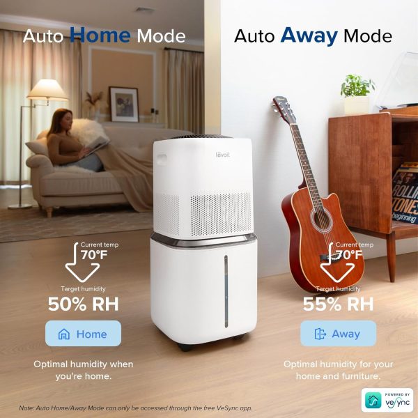 LEVOIT Superior 6000S Smart Evaporative Humidifiers for Home Whole House up to 3000ft², 6 Gal, Last 72-Hour, Premium Filter, Dry Mode, Wheels & Water Fill Hose & Foldable Storage - Quiet Sleep Mode - Image 5