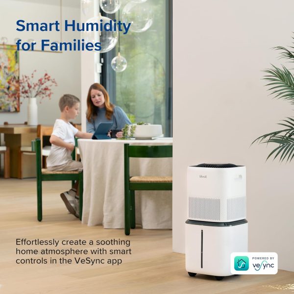 LEVOIT Superior 6000S Smart Evaporative Humidifiers for Home Whole House up to 3000ft², 6 Gal, Last 72-Hour, Premium Filter, Dry Mode, Wheels & Water Fill Hose & Foldable Storage - Quiet Sleep Mode - Image 7