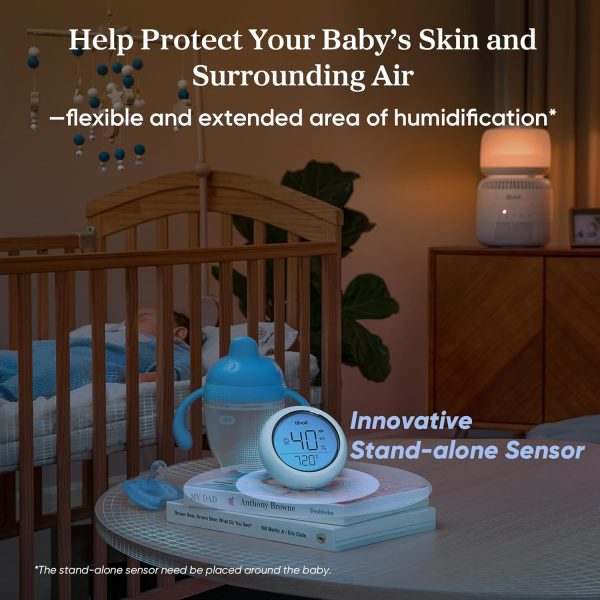 LEVOIT Humidifiers for Bedroom Baby, Sprout Evaporative with Dual Filters for Air & Water, Separate Sensor, Adjustable No Blue Nightlight, Auto Dry, Smart Control & Alexa, Auto Mode, 3.8L Tank for 36H - Image 4