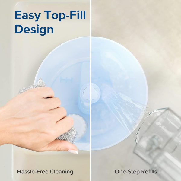 LEVOIT Humidifiers for Bedroom Baby, Sprout Evaporative with Dual Filters for Air & Water, Separate Sensor, Adjustable No Blue Nightlight, Auto Dry, Smart Control & Alexa, Auto Mode, 3.8L Tank for 36H - Image 12