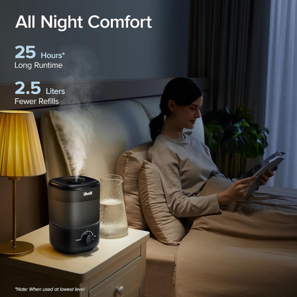 LEVOIT Humidifiers for Bedroom Baby, Sprout Evaporative with Dual Filters for Air & Water, Separate Sensor, Adjustable No Blue Nightlight, Auto Dry, Smart Control & Alexa, Auto Mode, 3.8L Tank for 36H - Image 20