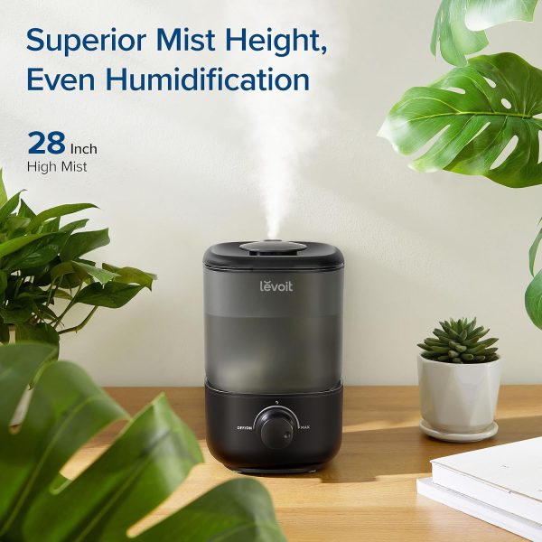 LEVOIT Humidifiers for Bedroom Baby, Sprout Evaporative with Dual Filters for Air & Water, Separate Sensor, Adjustable No Blue Nightlight, Auto Dry, Smart Control & Alexa, Auto Mode, 3.8L Tank for 36H - Image 21
