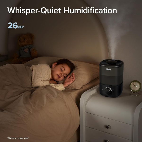 LEVOIT Humidifiers for Bedroom Baby, Sprout Evaporative with Dual Filters for Air & Water, Separate Sensor, Adjustable No Blue Nightlight, Auto Dry, Smart Control & Alexa, Auto Mode, 3.8L Tank for 36H - Image 22
