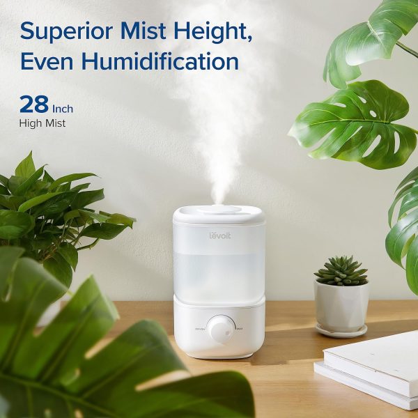 LEVOIT Humidifiers for Bedroom Baby, Sprout Evaporative with Dual Filters for Air & Water, Separate Sensor, Adjustable No Blue Nightlight, Auto Dry, Smart Control & Alexa, Auto Mode, 3.8L Tank for 36H - Image 28
