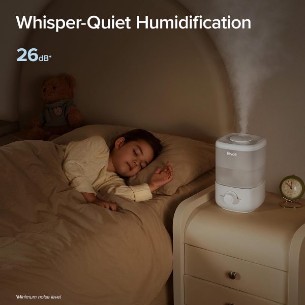 LEVOIT Humidifiers for Bedroom Baby, Sprout Evaporative with Dual Filters for Air & Water, Separate Sensor, Adjustable No Blue Nightlight, Auto Dry, Smart Control & Alexa, Auto Mode, 3.8L Tank for 36H - Image 29