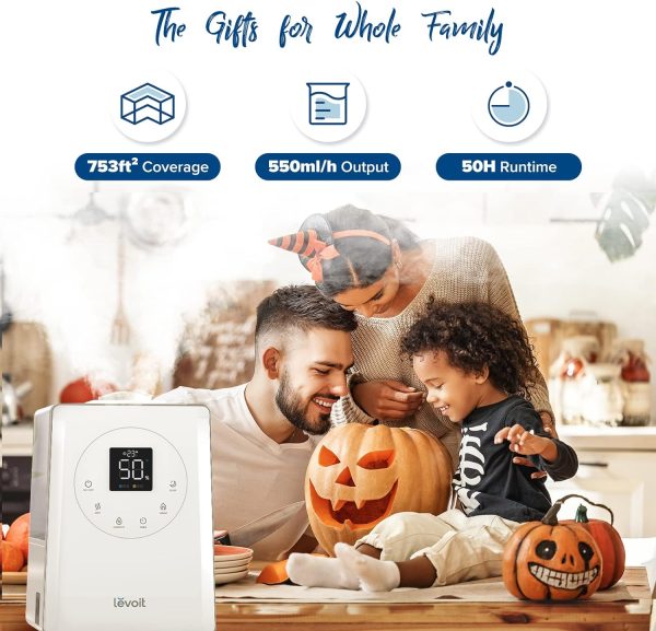 LEVOIT LV600S Smart Warm and Cool Mist Humidifiers for Home Bedroom Large Room, (6L) 753ft² Coverage, Quickly & Evenly Humidify Whole House, Easy Top Fill, App & Voice Control - Quiet Sleep Mode - Image 9