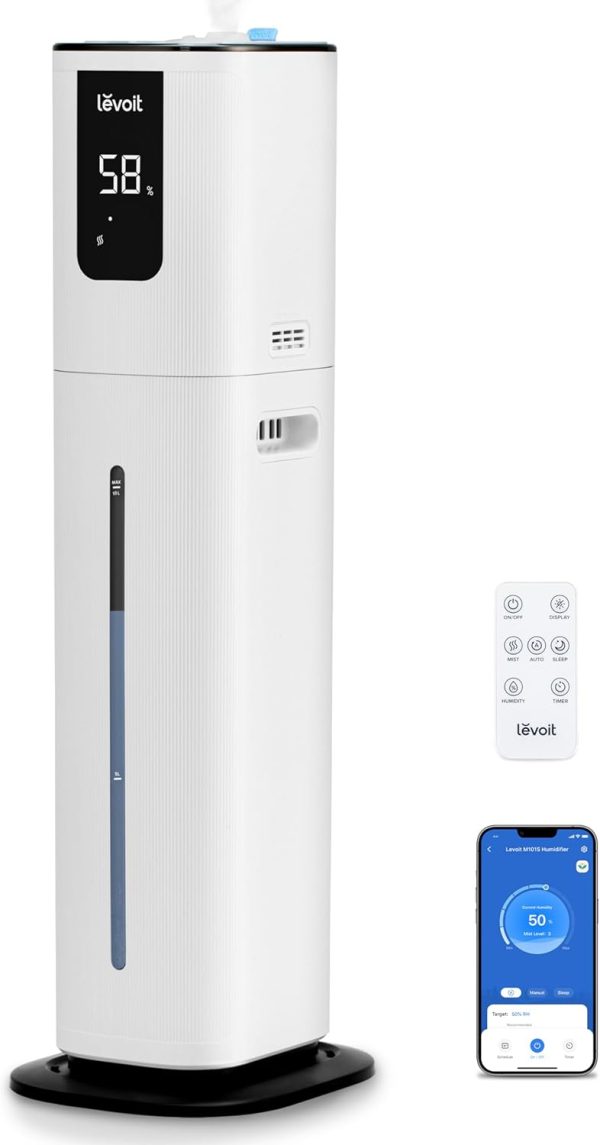 LEVOIT LV600S Smart Warm and Cool Mist Humidifiers for Home Bedroom Large Room, (6L) 753ft² Coverage, Quickly & Evenly Humidify Whole House, Easy Top Fill, App & Voice Control - Quiet Sleep Mode - Image 12