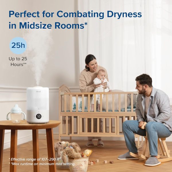LEVOIT Dual 200S Smart Humidifiers for Bedroom, Top Fill, Customize Humidity for Home, Baby Nursery & Plants with Humidistat, Essential Oil Diffuser, Schedule, Timer, APP & Voice Control, 3L, Blue - Image 13