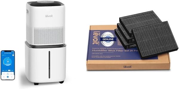 LEVOIT Humidifiers for Bedroom Large Room Home, 6L Warm and Cool Mist Ultrasonic Air Vaporizer for Plants and Whole House, Built-in Humidity Sensor, Essential Oil Diffuser, Whisper Quiet, Timer, White - Image 11
