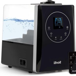 LEVOIT LV600HH 6L Warm and Cool Mist Ultrasonic Humidifier, Rapid Humidification for Bedroom Large Room, Essential Oil Diffuser, Humidity Setting with Built-in Sensor, Auto Mode, Timer, Remote Control