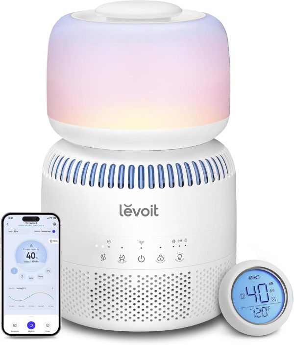 LEVOIT Classic 160 Top-Fill Ultrasonic Cool Mist Humidifier, Super Easy to Fill and Clean, Quiet Operation for Bedroom Home Baby & Plants, Auto Shut-off for Safety, 360° Rotating Nozzle, 2.5L, Black - Image 8