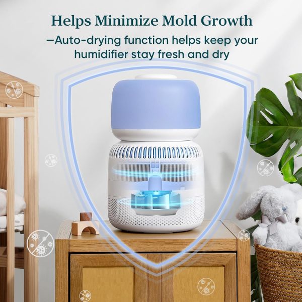 LEVOIT Classic 160 Top-Fill Ultrasonic Cool Mist Humidifier, Super Easy to Fill and Clean, Quiet Operation for Bedroom Home Baby & Plants, Auto Shut-off for Safety, 360° Rotating Nozzle, 2.5L, Black - Image 13