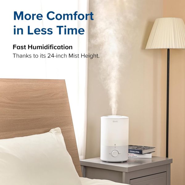 LEVOIT Classic 160 Top-Fill Ultrasonic Cool Mist Humidifier, Super Easy to Fill and Clean, Quiet Operation for Bedroom Home Baby & Plants, Auto Shut-off for Safety, 360° Rotating Nozzle, 2.5L, Black - Image 32