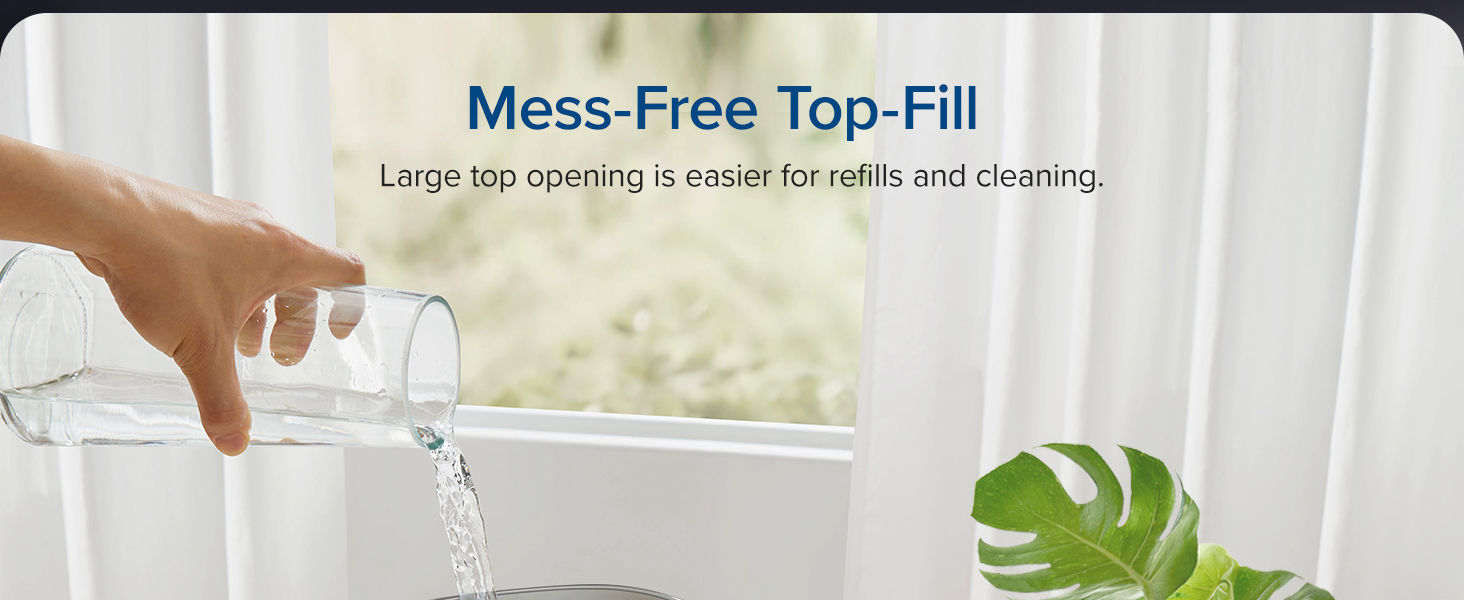 mess-free top fill